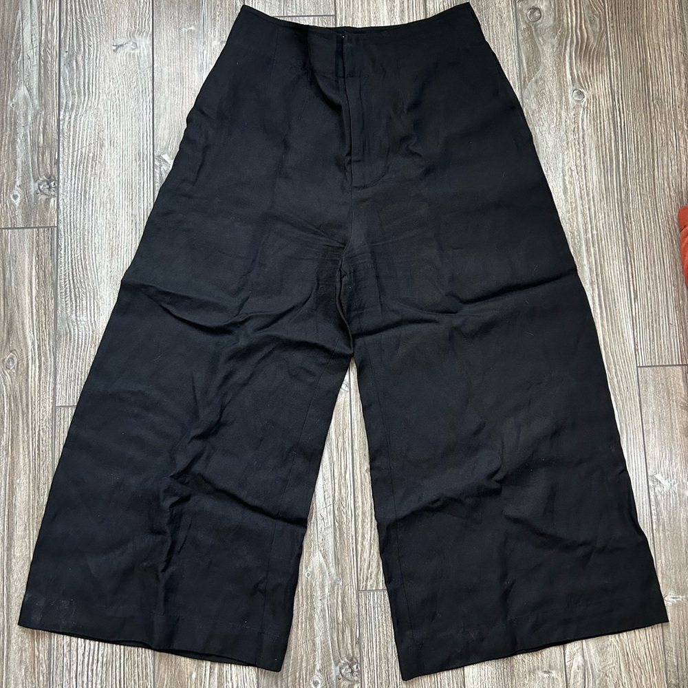 Derek Lam 10 Crosby Wide Legged Cropped Trousers - viscose/linen